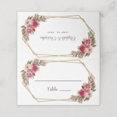 Wedding Elegant Chic Floral Gold Lijst White (Buitenkant ongevouwen)