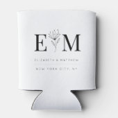 Wedding Elegant Chic Modern Monogram Foliage Blikjeskoeler (Achterkant)