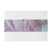 Wedding Elegant Turquoise en Lavender Uitnodigingen Wikkel (Achterkant Voorbeeld)