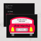 Wedding Elopement Aankondiging Briefkaart - rode a (Voorkant / Achterkant)