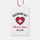 Wedding Emergency Survival Hangover Recovery Kit Cadeaulabel (Voorkant)