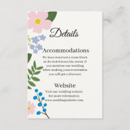 Wedding Enclose Kaart Roze Bloem