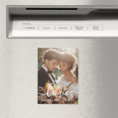 Wedding engagement photo love couples names date magneet (Insitu (Vaatwasser))