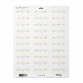 Wedding Envelope Retour Adres Label Hearts (Full Sheet)