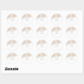 Wedding Envelope-zegel | ROOS Ronde Sticker (Vel)