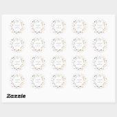 Wedding Envelope-zegel | Wilde bloem Ronde Sticker (Vel)