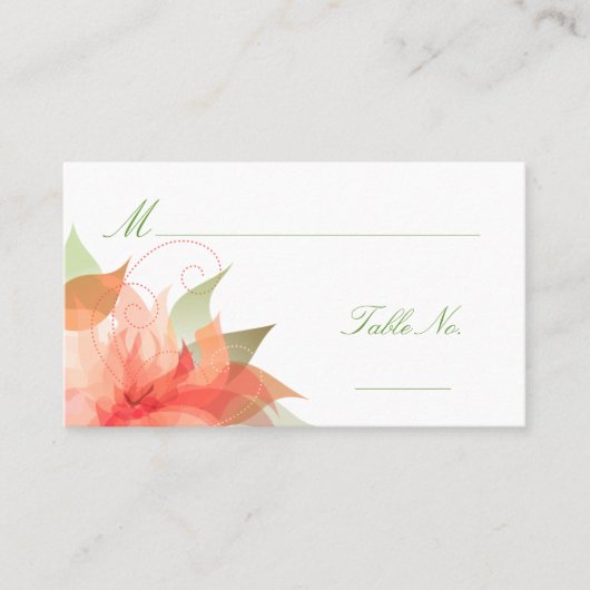 Wedding Escort Guest Place Cards Plaatskaartje (Voorkant)