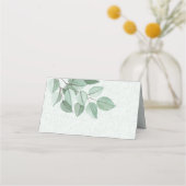 Wedding Escort Kaart | Elegant Waterverf Eucalypt (Achterkant)