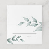 Wedding Escort Kaart | Groene botanische grijze Ja (Buitenkant ongevouwen)