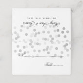 Wedding Escort Kaart Silver Foil Glitter Lights (Buitenkant ongevouwen)