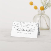 Wedding Escort Kaart Silver Foil Glitter Lights (Achterkant)