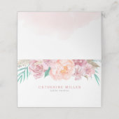 Wedding Escort Kaarten | Blush en bloei (Buitenkant ongevouwen)