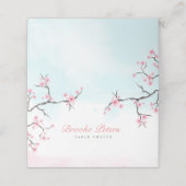 Wedding Escort Kaarten | Waterverf Cherry Blossom (Buitenkant ongevouwen)