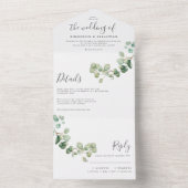 Wedding Eucalyptus botanical invitation elegant (À l'intérieur)