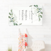 Wedding Eucalyptus Greenery Welkom Spandoek (Insitu)