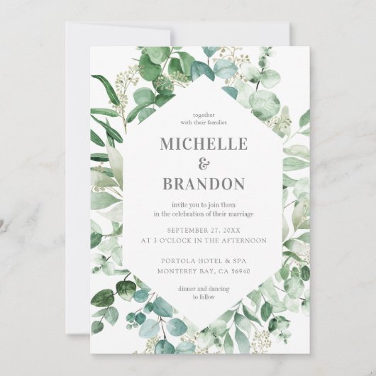 wedding eucalyptus watercolor (Voorkant)