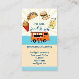 Wedding Event Hotdog Food Truck Catering Bedrijf Visitekaartje