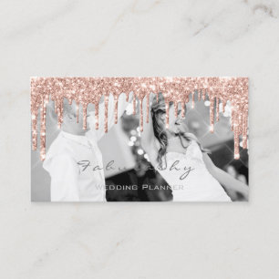 WeddinG Event Planner Glitter Drift Roos Foto Visitekaartje