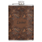 Wedding Faux Tooled Leather Look Heupfles (Voorkant)