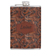 Wedding Faux Tooled Leather Look Heupfles (Voorkant)