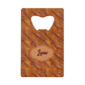 Wedding Faux Tooled Leather Look Kredietkaart Flessenopener (Voorkant)