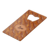 Wedding Faux Tooled Leather Look Kredietkaart Flessenopener (Voorkant Gekanteld)