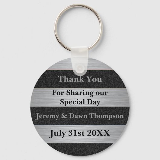 Wedding Favor Dank je Sleutelhanger (Voorkant)