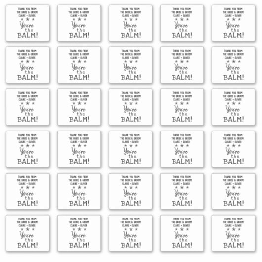 Wedding Favor | Je bent de aangepaste optillage va Sticker (Voorkant)