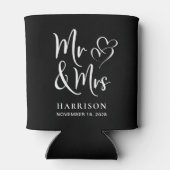 Wedding Favor Mr. Mrs Black Blikjeskoeler (Achterkant)