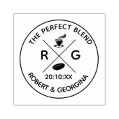 Wedding Favor Stamp | Koffie het perfecte mengsel Rubberstempel (Afrduk)