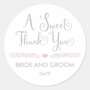 WEDDING FAVOR STICKER Hartelijk dank.