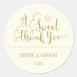 WEDDING FAVOR STICKER Hartelijk dank.