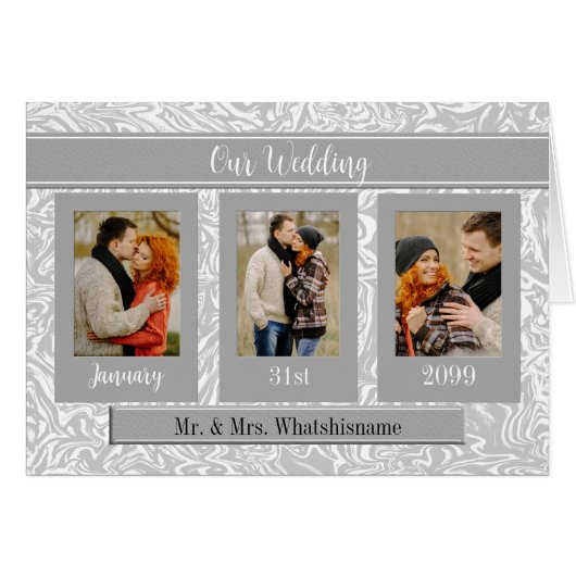 Wedding Favors Couple's verhaal Silver 6 Foto (Voorkant Horizontaal)