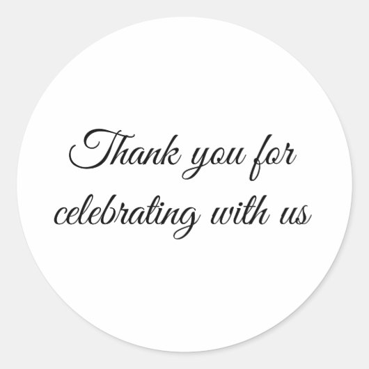 Wedding favour sticker (Voorkant)