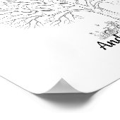 Wedding Fingerprint Tree Guest Book Alternative Poster (Hoek)
