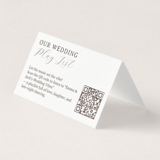 Wedding Flight Travel QR Code Playlist (Front)