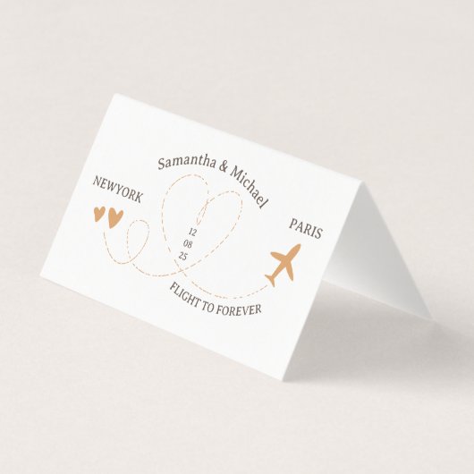 Wedding Flight Travel QR Code Playlist (Back)