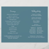 Wedding Floral Blue Hydrangea Ceremony Programme (Achterkant)