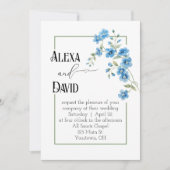 Wedding Floral Frame On White Kaart (Voorkant)