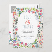 Wedding Floral Fun | Hartelijk dank Briefkaart (Voorkant / Achterkant)