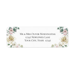 Wedding Floral Lavender Peony Etiket