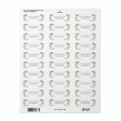 Wedding Floral Lavender Peony Etiket (Full Sheet)