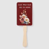 Wedding Floral Monogram  Handwaaier (Voorkant)