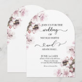 Wedding Floral-uitnodiging Kaart (Voorkant / Achterkant)