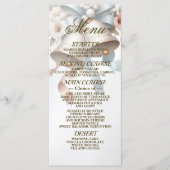 Wedding Flowers Bells Pink Blue Ribbons Beautiful Menu (Voorkant)