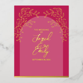 Wedding Folie Invitation Briefkaart