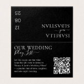 Wedding Formal Black QR Code Playlist (Outside Unfolded)