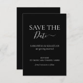 Wedding Formal Save the Date Black (Devant / Derrière)