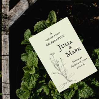 Wedding Garden Party | Gele zaden Kaart