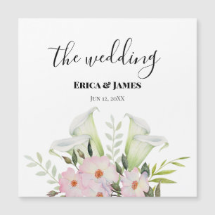 Wedding Gentle White Calla Lily Rozen Waterverf